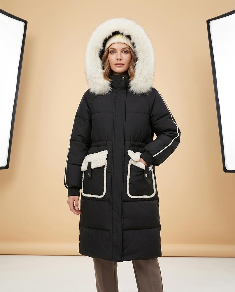 Madline24 - Tavar | Gefütterter Langer Mantel Damen
