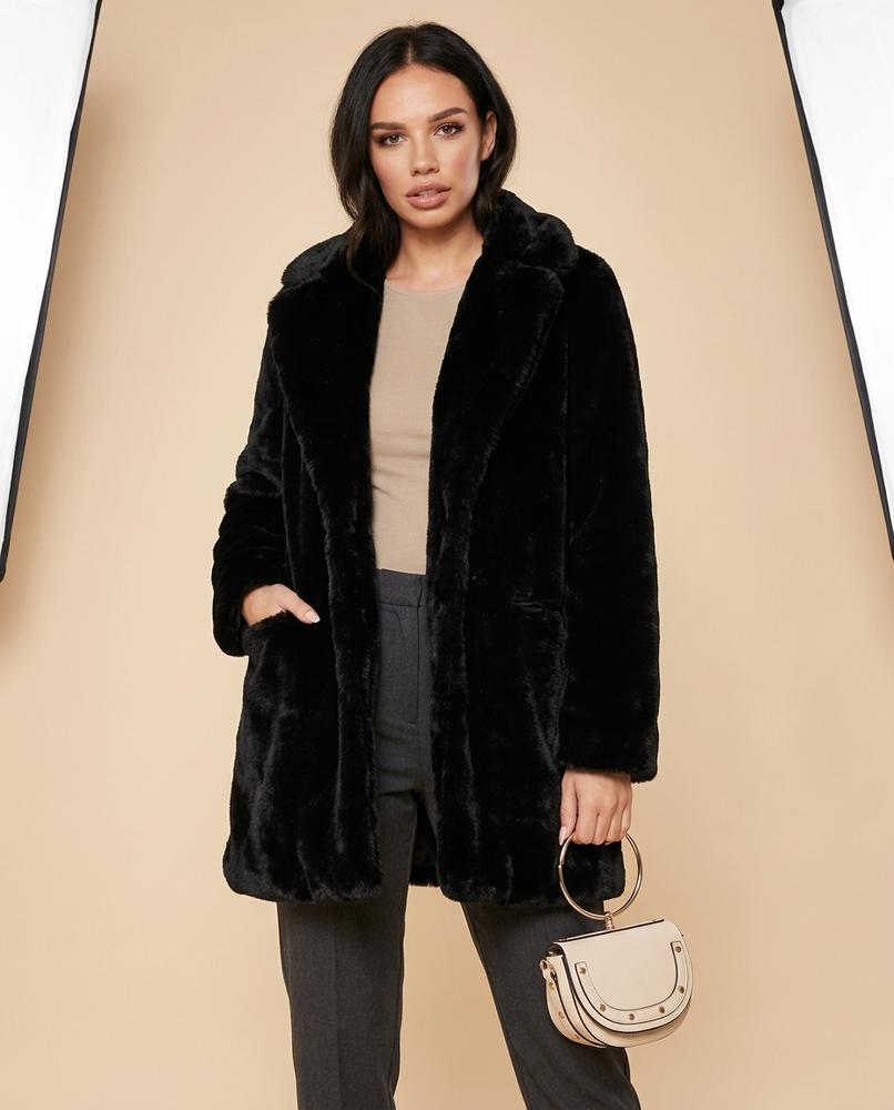 Madline24 - Cosel | Verschlussloser Flauschiger Mantel Damen