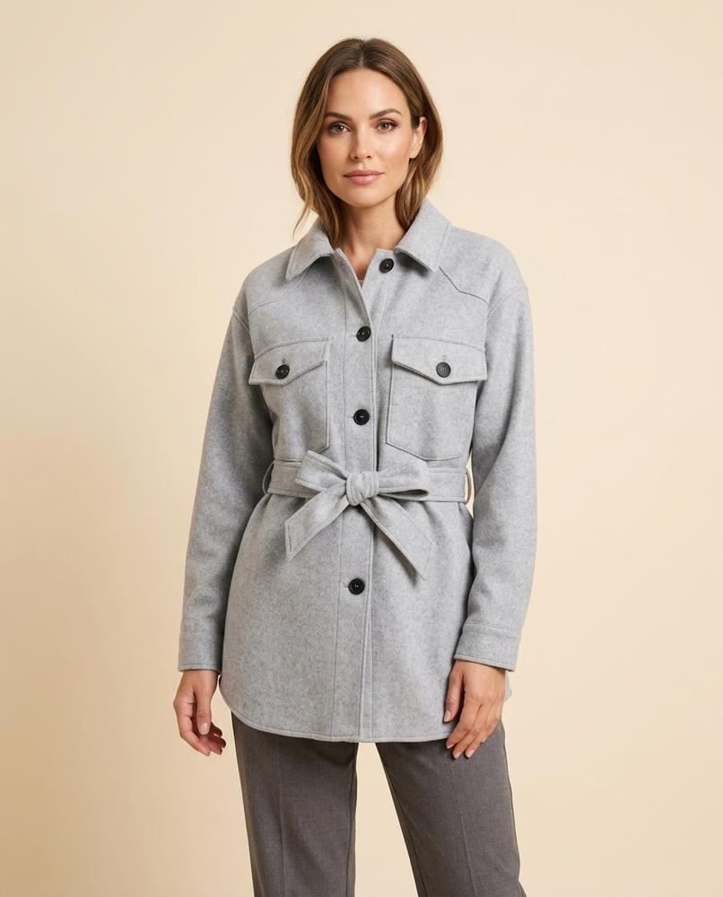 Madline24 - Kaken | Gegürtete Geknöpfte Jacke Damen