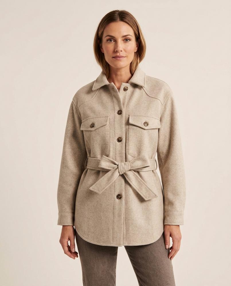 Madline24 - Kaken | Gegürtete Geknöpfte Jacke Damen