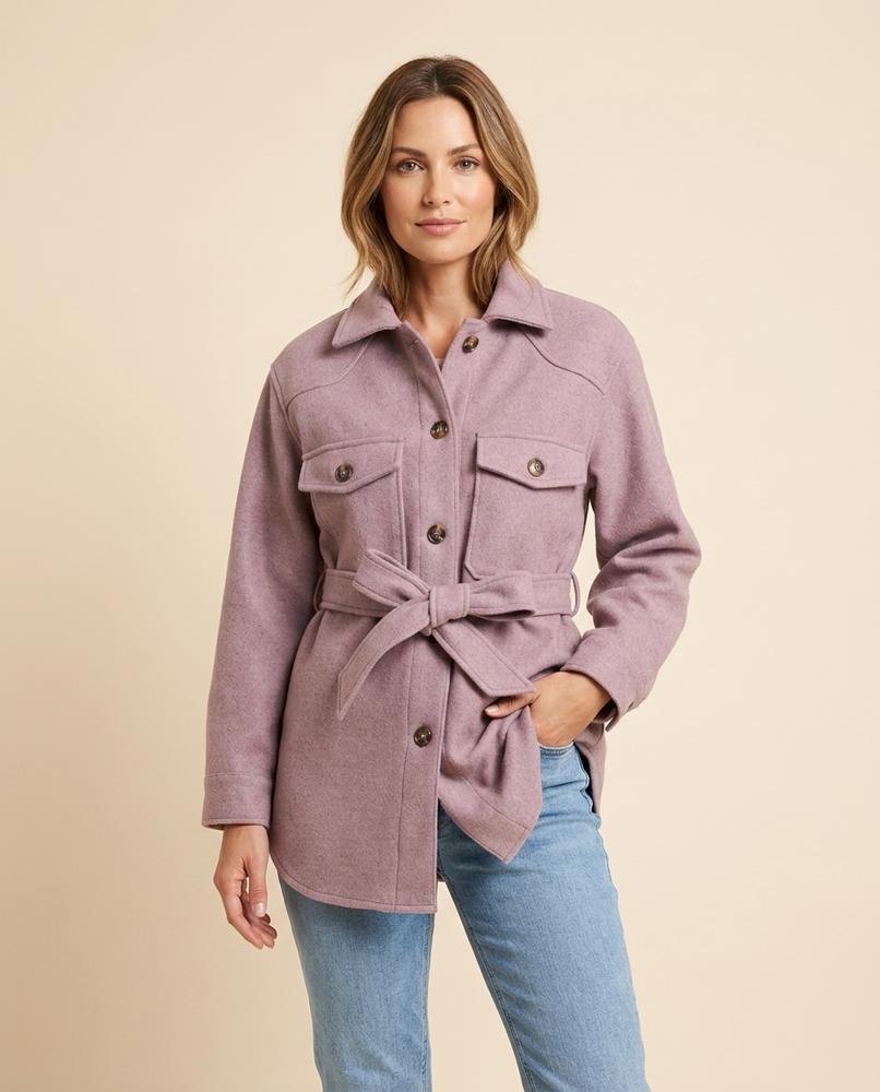 Madline24 - Kaken | Gegürtete Geknöpfte Jacke Damen