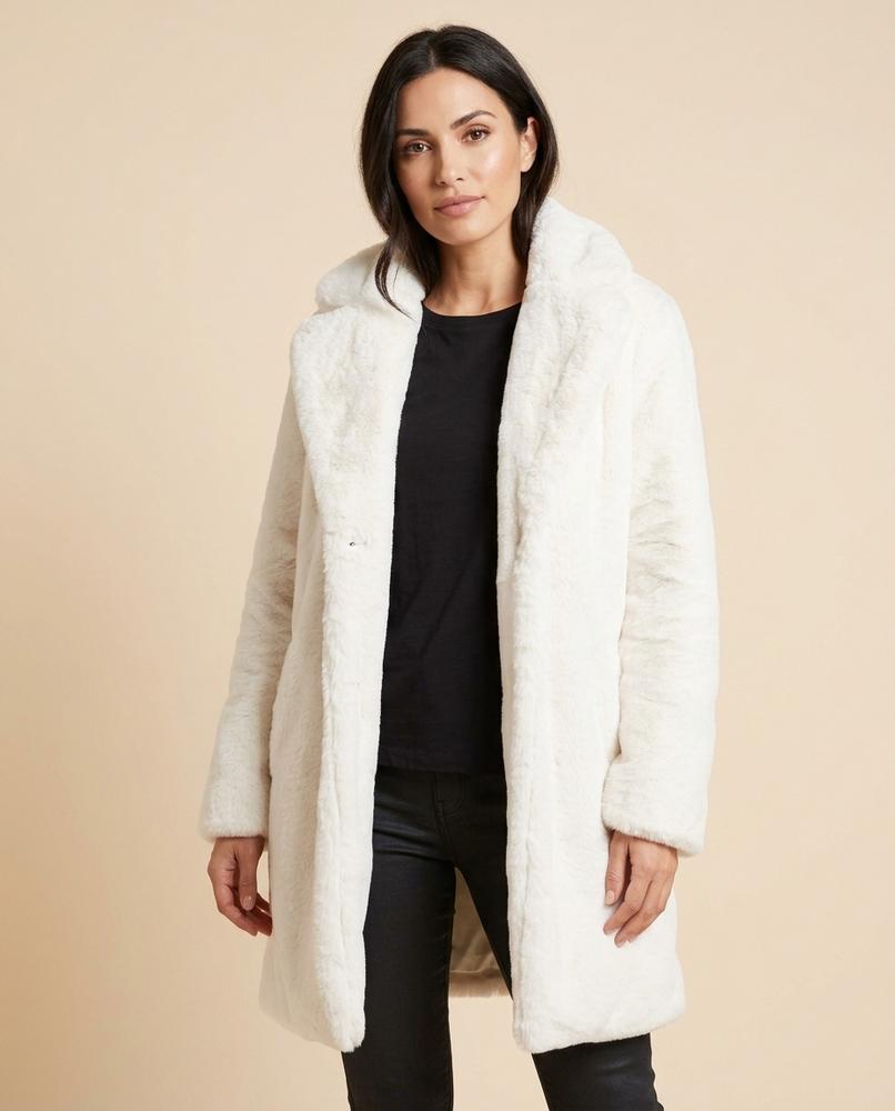 Madline24 - Romir | Plüschiger Offener Mantel Damen