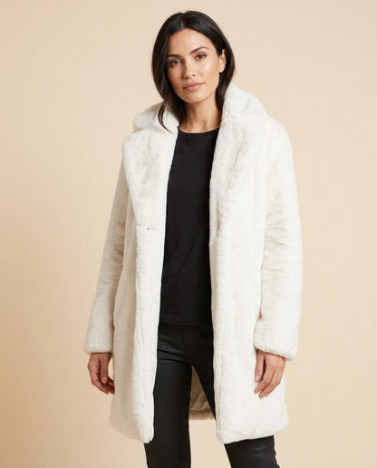 Madline24 - Romir | Plüschiger Offener Mantel Damen