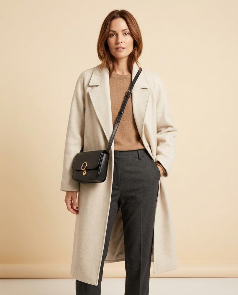 Madline24 - Cavel | Lang Gegürtet Mantel Damen