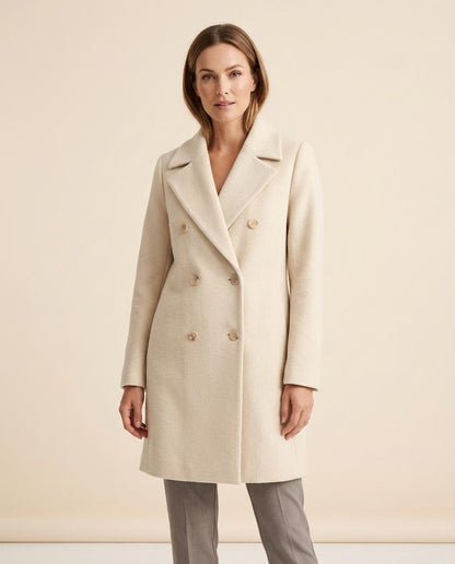 Madline24 - Covin | Doppelreihiger Knielanger Mantel Damen