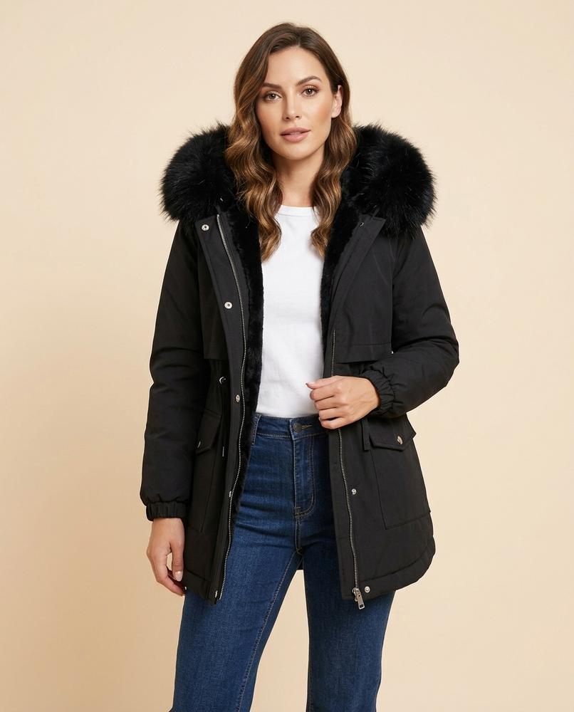 Madline24 - Rotir | Wattierte Taillierte Jacke Damen