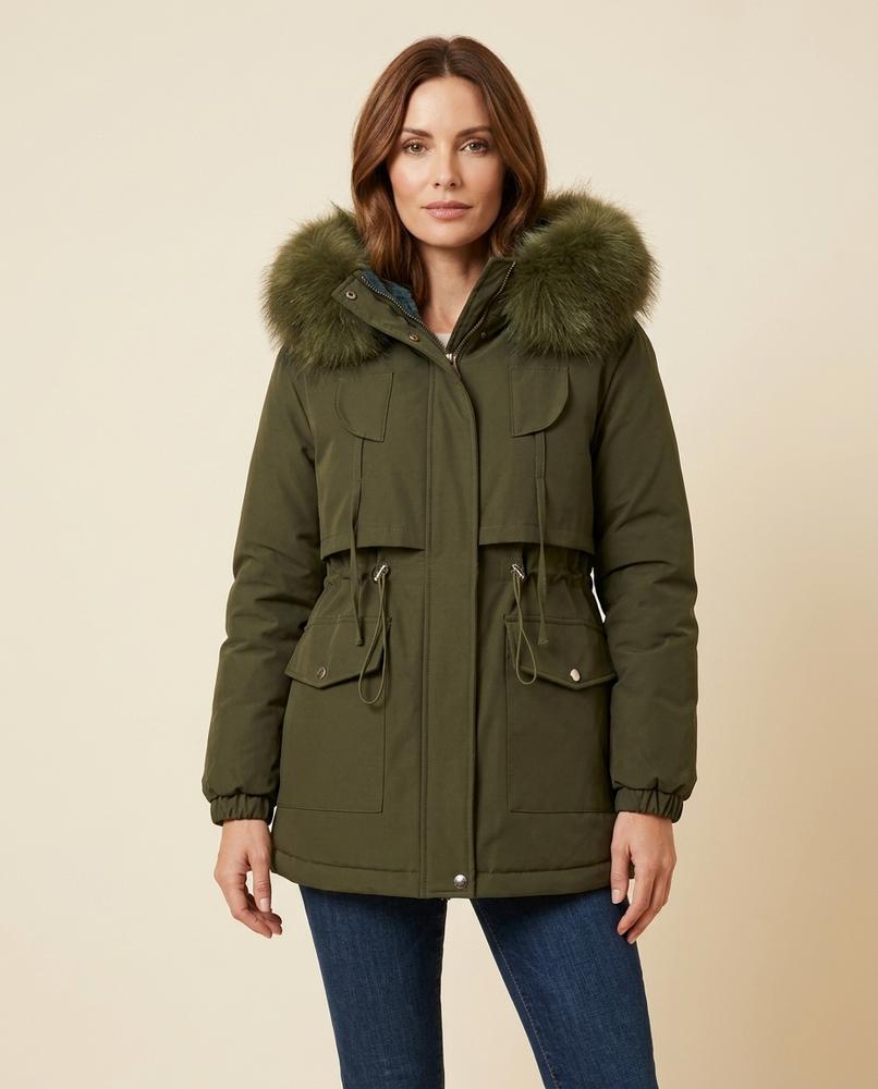 Madline24 - Rotir | Wattierte Taillierte Jacke Damen