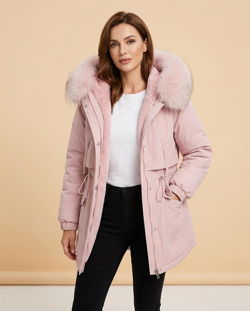 Madline24 - Rotir | Wattierte Taillierte Jacke Damen