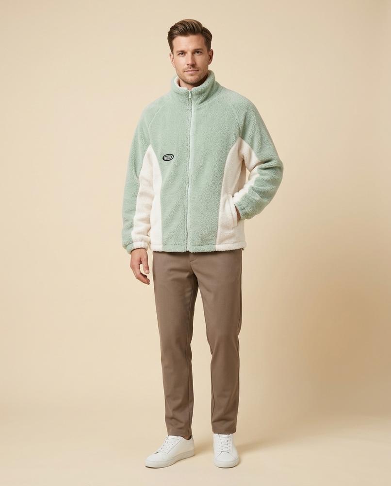 Madline24 - Taron | Zweifarbige Plüschige Jacke Unisex