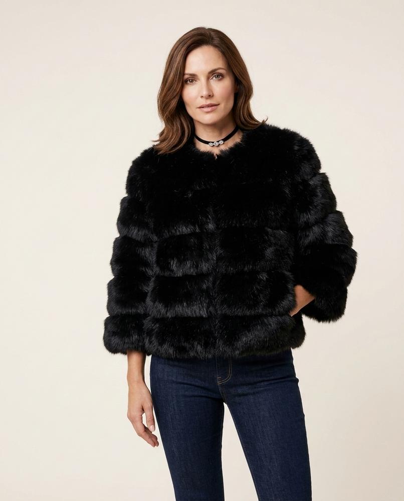 Madline24 - Vamar | Plüschige Gegliederte Jacke Damen