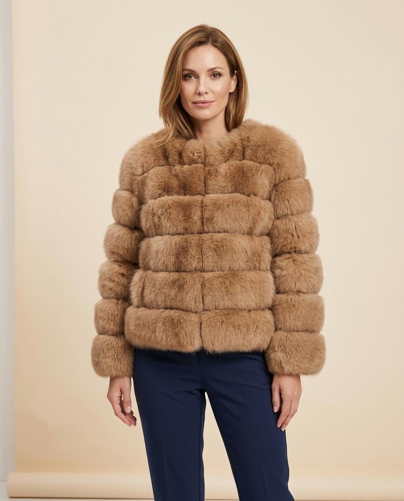 Madline24 - Vamar | Plüschige Gegliederte Jacke Damen