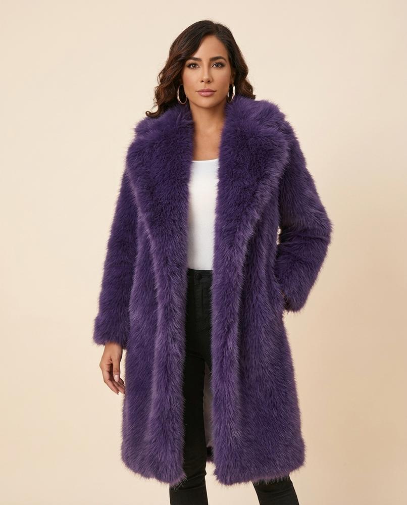 Madline24 - Tasol | Pelzig Gefüttert Mantel Damen