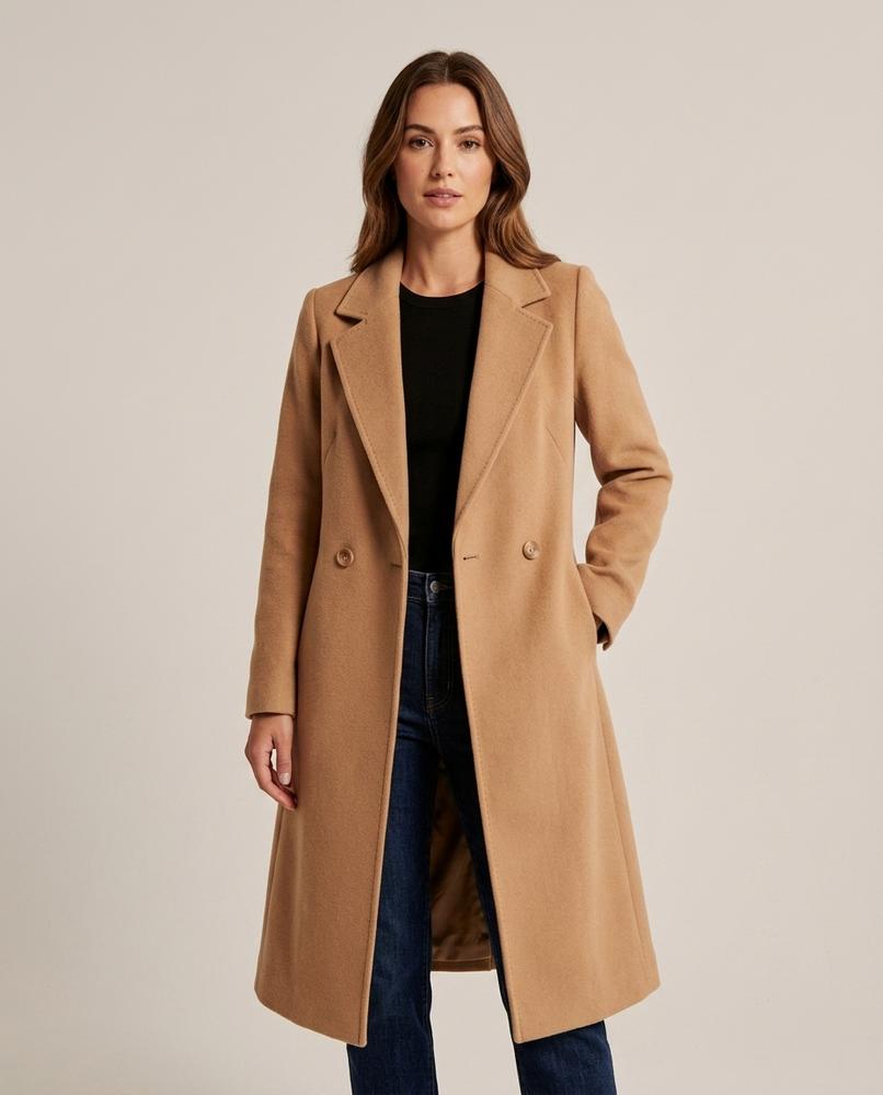 Madline24 - Misin | Geknöpfter Woll Mantel Damen
