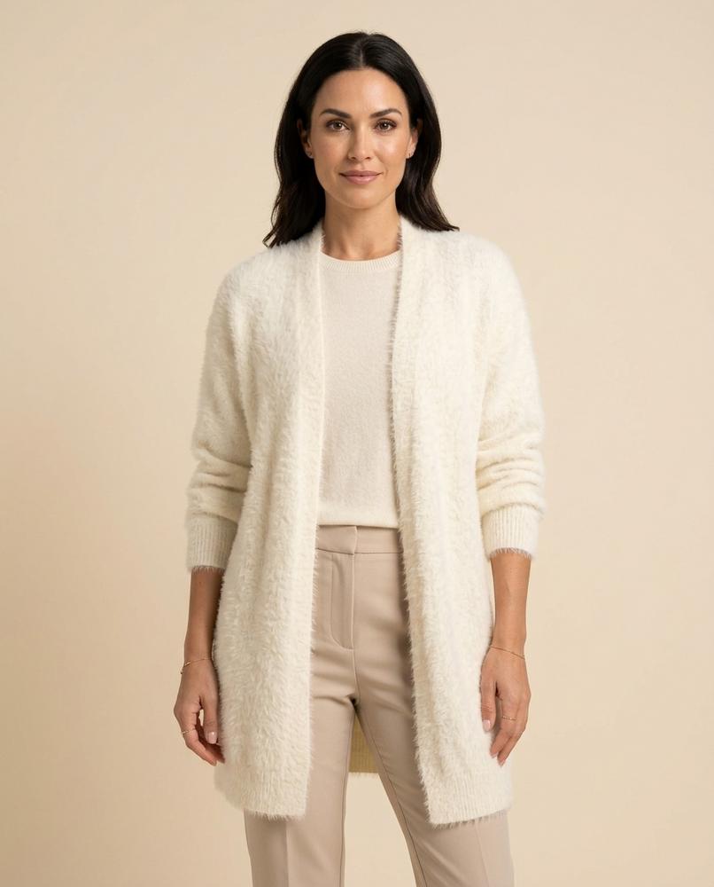 Madline24 - Caren | Langer Gestrickter Cardigan Damen