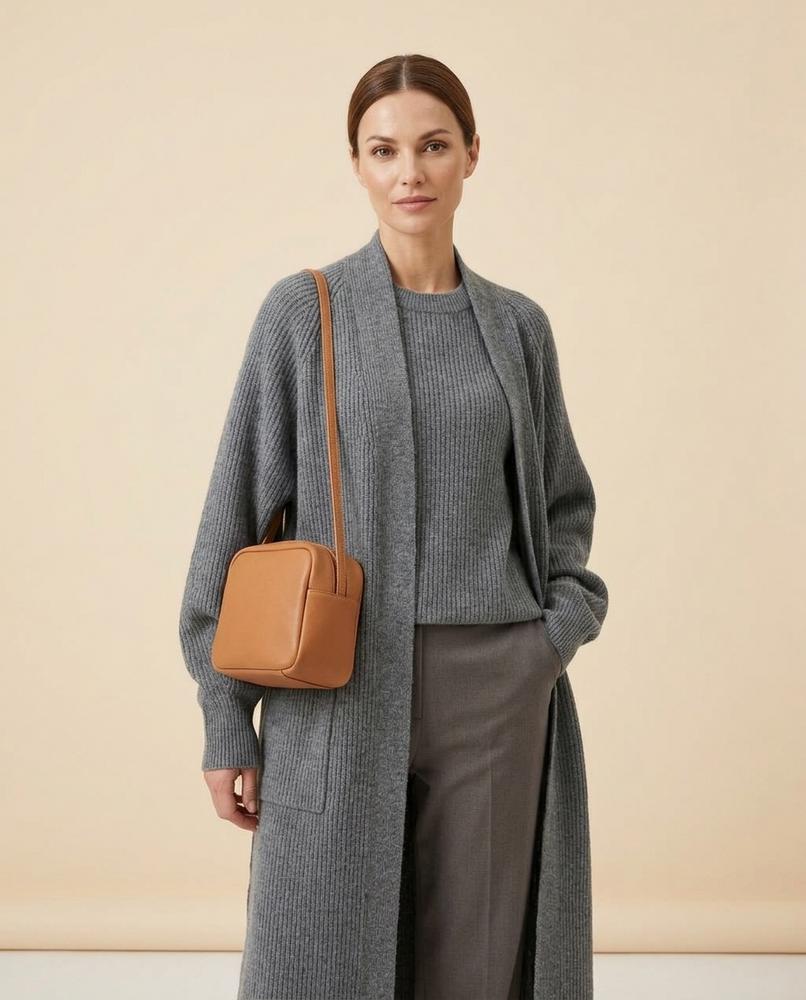 Madline24 - Keral | Gerippter Weitgeschnittener Mantel Damen
