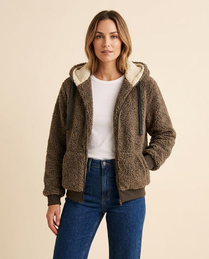 Madline24 - Arkar | Plüschig Gefüttert Jacke Damen