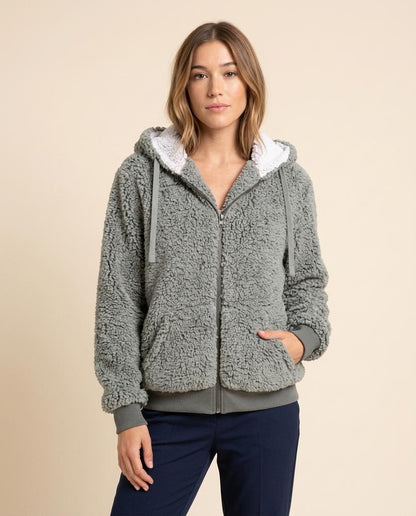 Madline24 - Arkar | Plüschig Gefüttert Jacke Damen