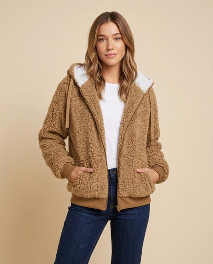 Madline24 - Arkar | Plüschig Gefüttert Jacke Damen