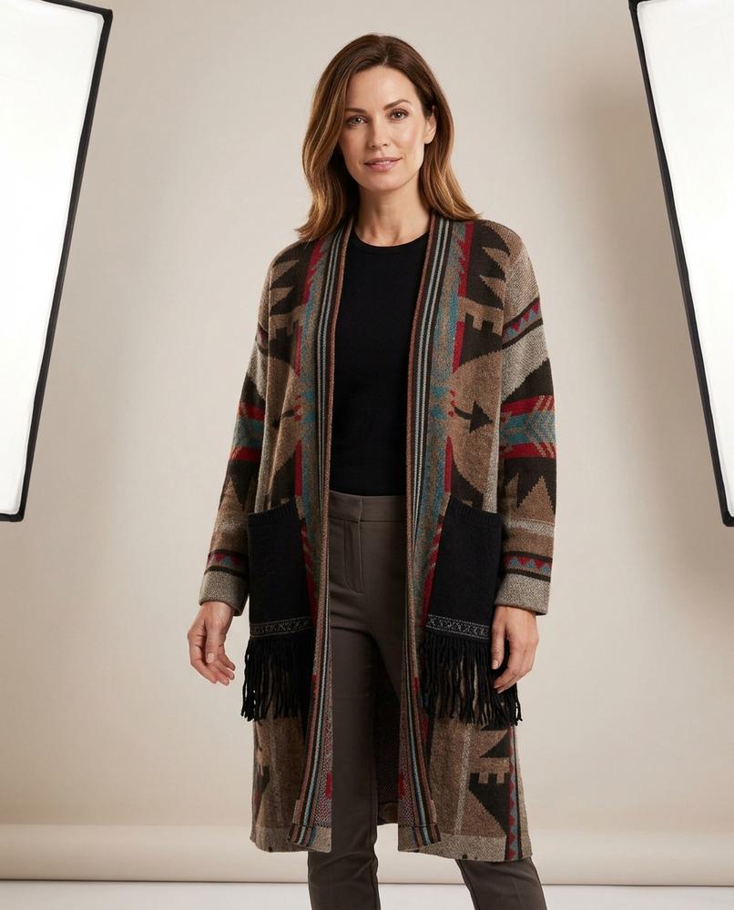 Madline24 - Cosol | Gemusterter Strick Cardigan Damen