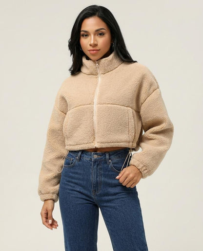 Madline24 - Vatir | Kurzgeschnittene Strukturierte Jacke Damen