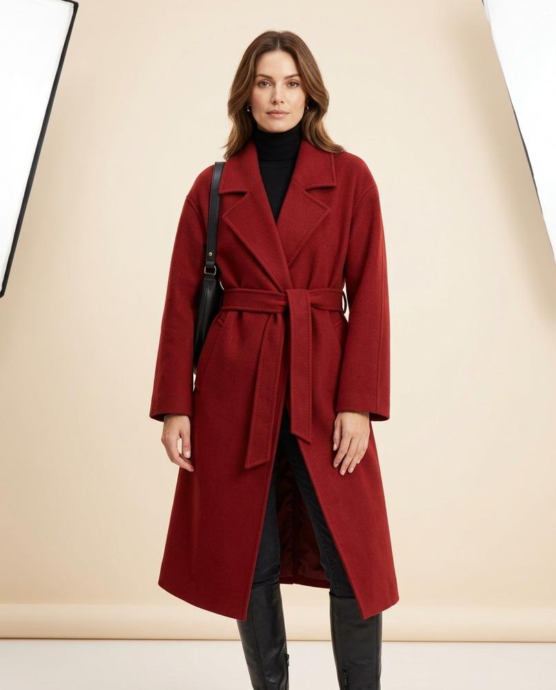 Madline24 - Nevel | Taillierter Langer Mantel Damen