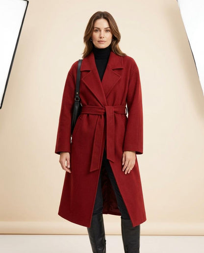 Madline24 - Nevel | Taillierter Langer Mantel Damen