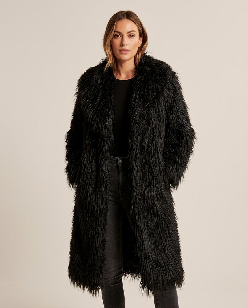 Madline24 - Karan | Langhaarig Verschlusslos Mantel Damen