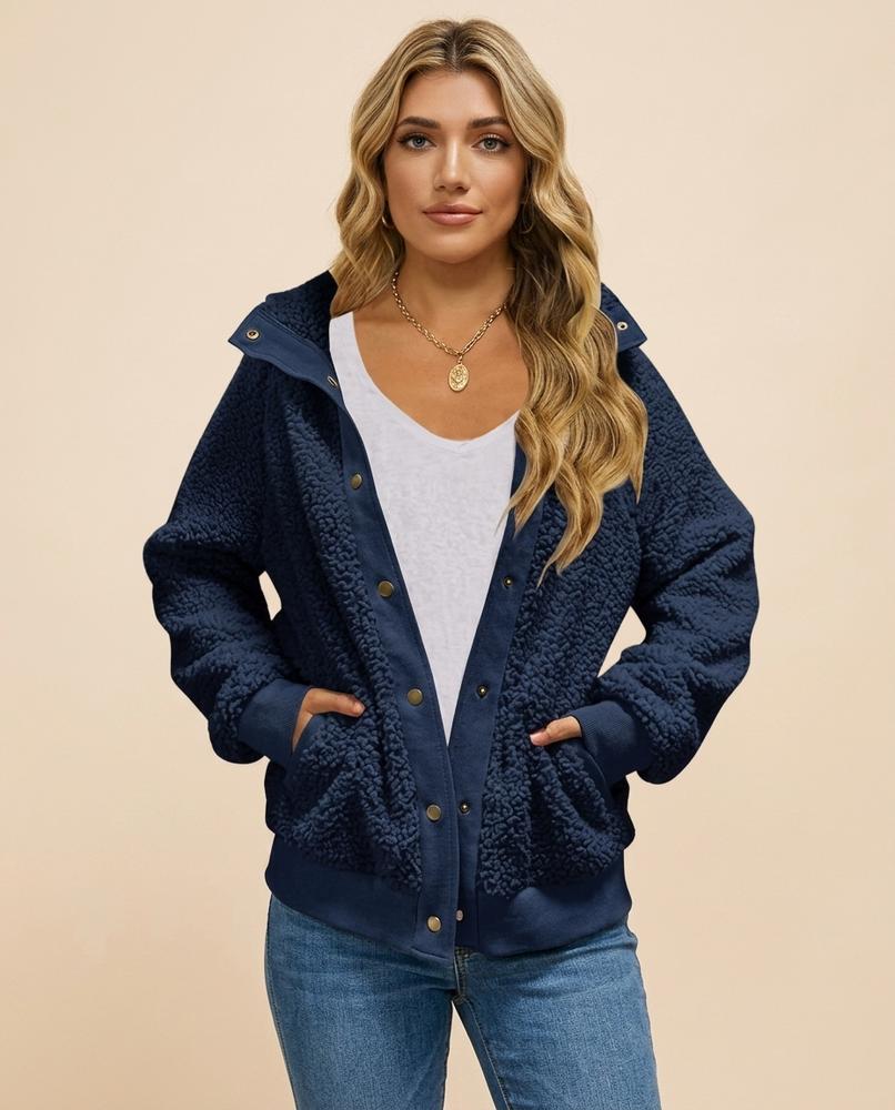 Madline24 - Masol | Strukturiert Geknöpft Jacke Damen