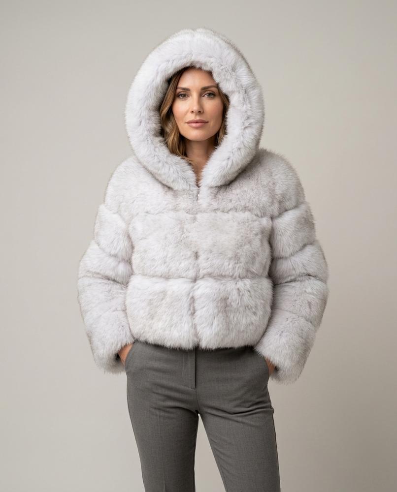 Madline24 - Vivin | Plüschig Kurz Geschnitten Jacke Damen
