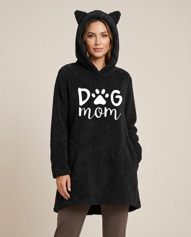 Madline24 - Ellom | Ohrenbesetzter Teddyfleece Hoodie Damen