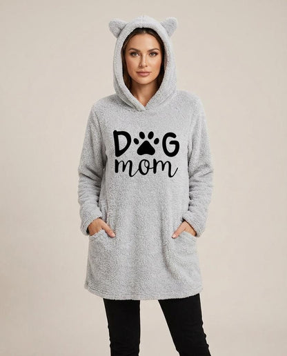 Madline24 - Ellom | Ohrenbesetzter Teddyfleece Hoodie Damen