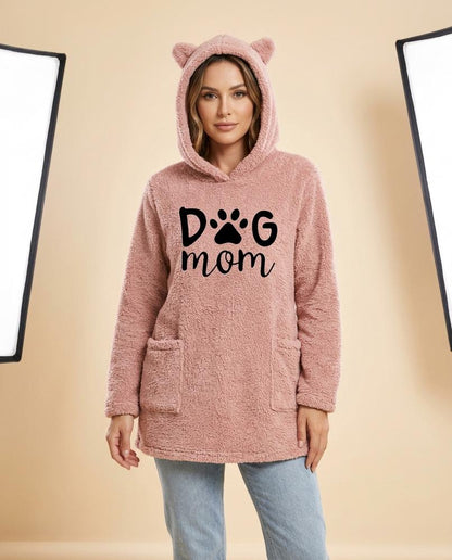 Madline24 - Ellom | Ohrenbesetzter Teddyfleece Hoodie Damen