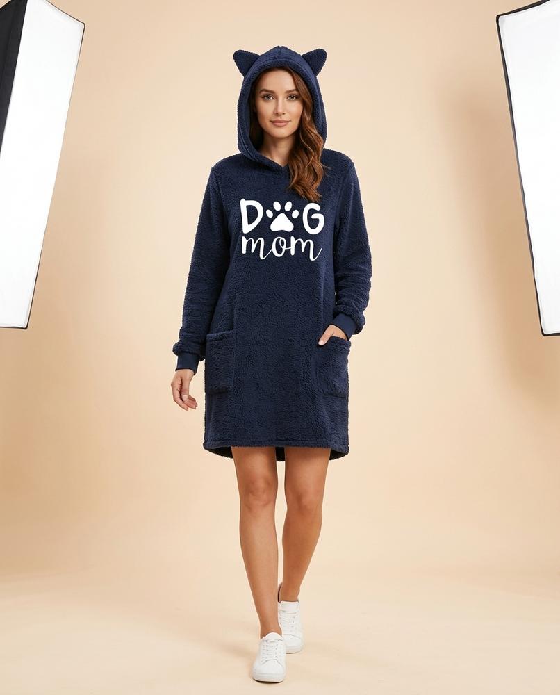 Madline24 - Ellom | Ohrenbesetzter Teddyfleece Hoodie Damen