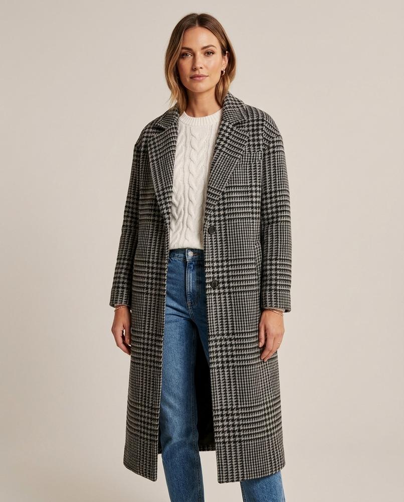 Madline24 - Nitor | Bedruckt Lang Mantel Damen