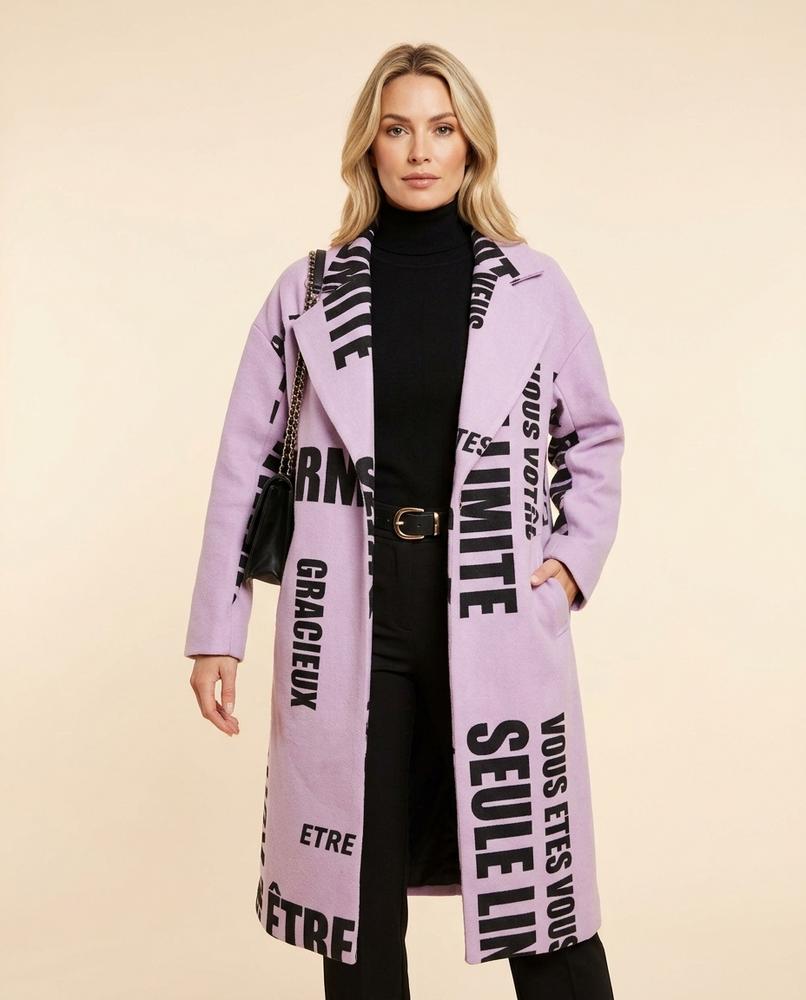 Madline24 - Nitor | Bedruckt Lang Mantel Damen