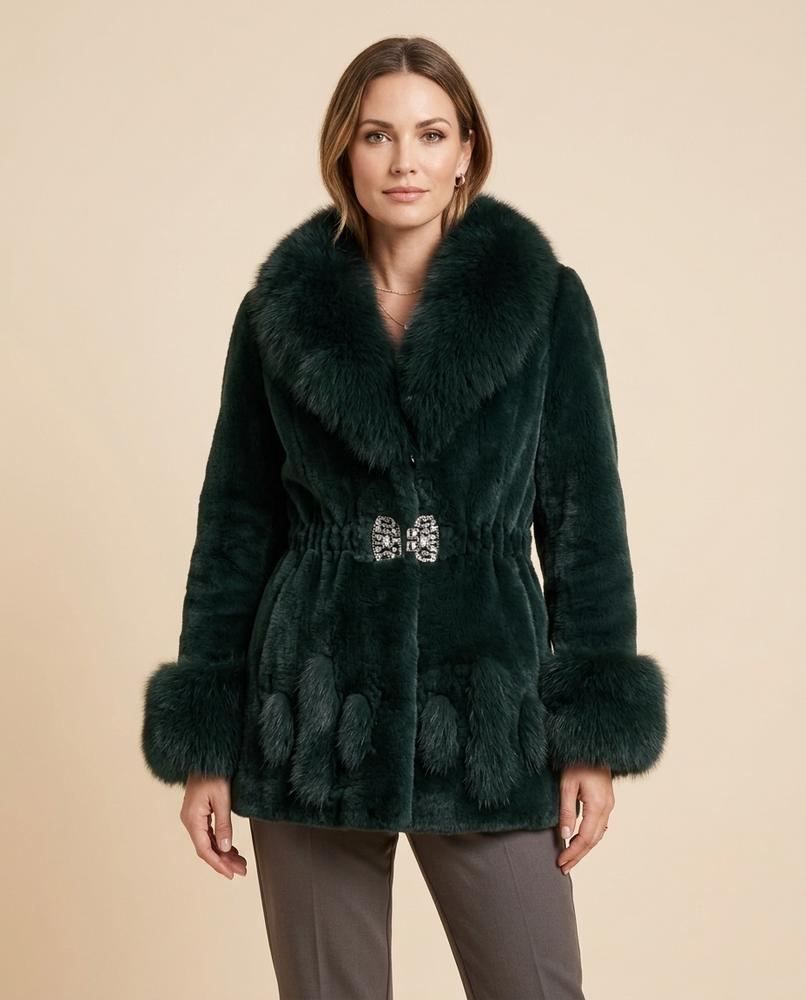 Madline24 - Alsin | Tailliert Verziert Mantel Damen