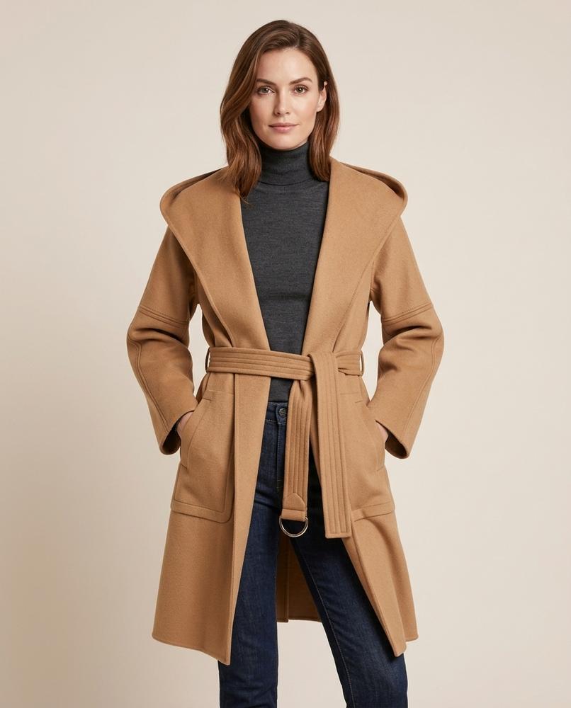 Madline24 - Rozan | Paspelierter Zweifarbiger Mantel Damen