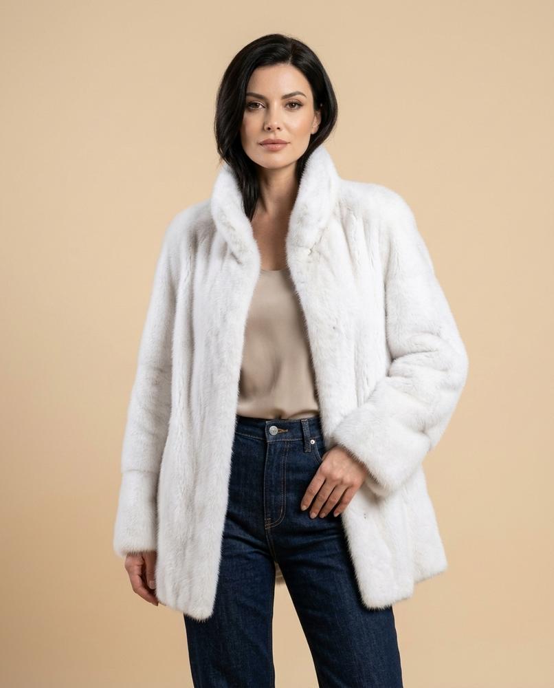 Madline24 - Tisin | Plüschiger Langgeschnittener Mantel Damen