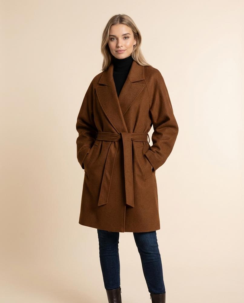 Madline24 - Kekar | Gegürteter Langer Mantel Damen
