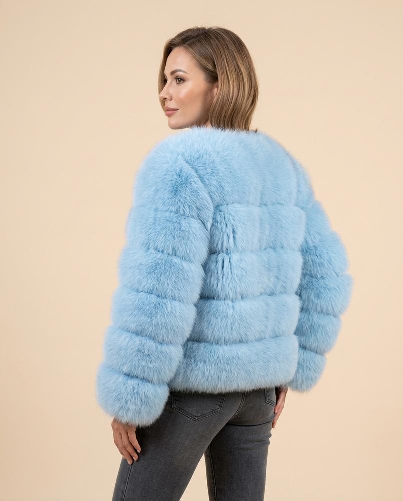 Madline24 - Nehal | Fellartig Kragenlos Jacke Damen