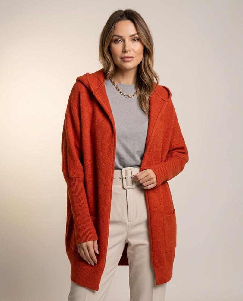 Madline24 - Visen | Strukturierte Offene Strickjacke Damen