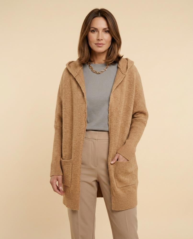 Madline24 - Visen | Strukturierte Offene Strickjacke Damen
